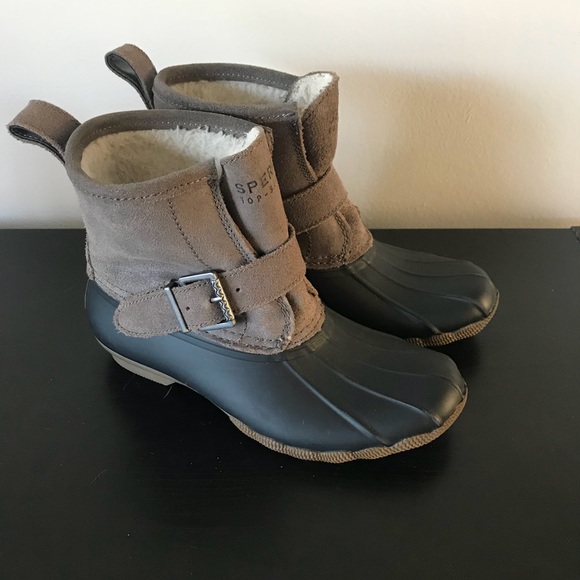 mint sperry duck boots